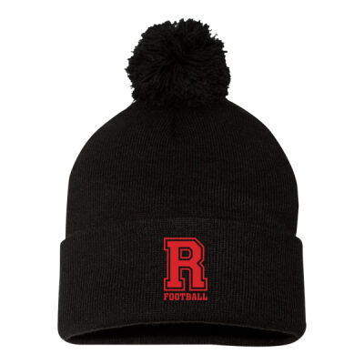 12" Pom-Pom Cuffed Beanie (Embroidered Logo) Thumbnail